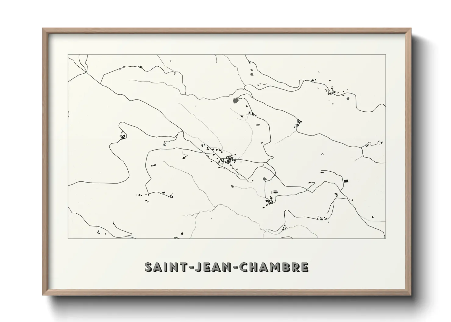 Une affiche de carte sur Saint-Jean-Chambre
