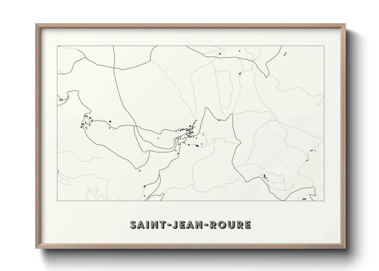 Une affiche de carte sur Saint-Jean-Roure