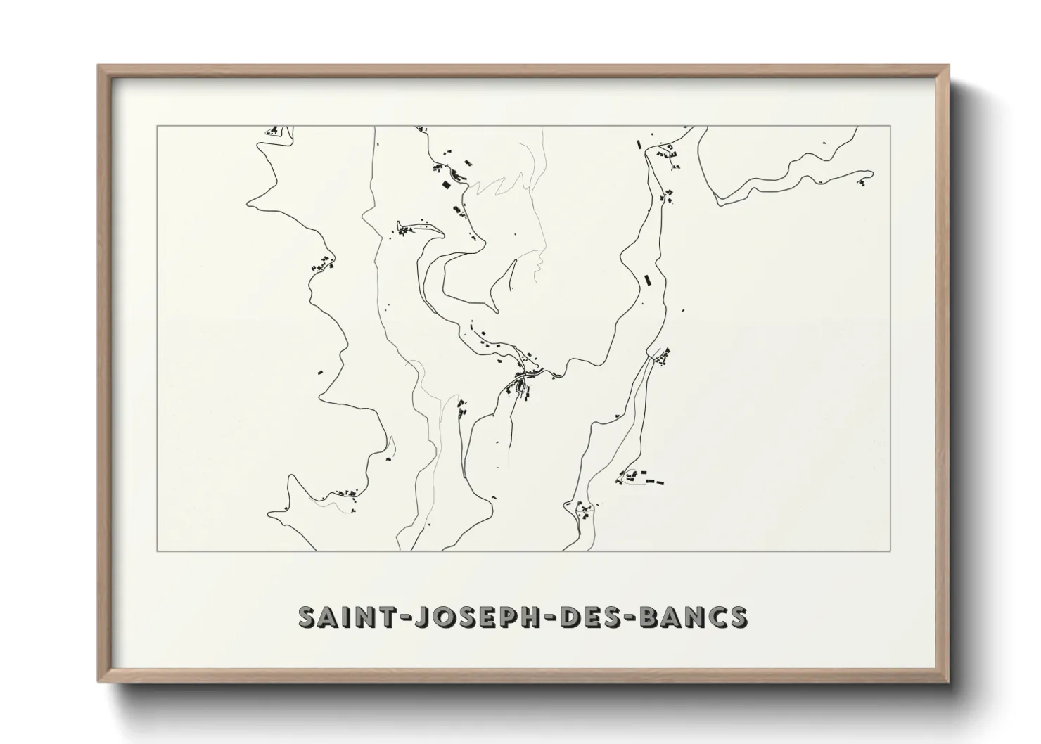 Une affiche de carte sur Saint-Joseph-des-Bancs