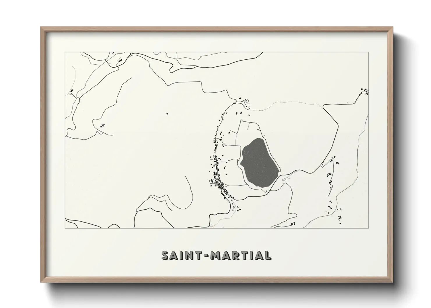 Une affiche de carte sur Saint-Martial