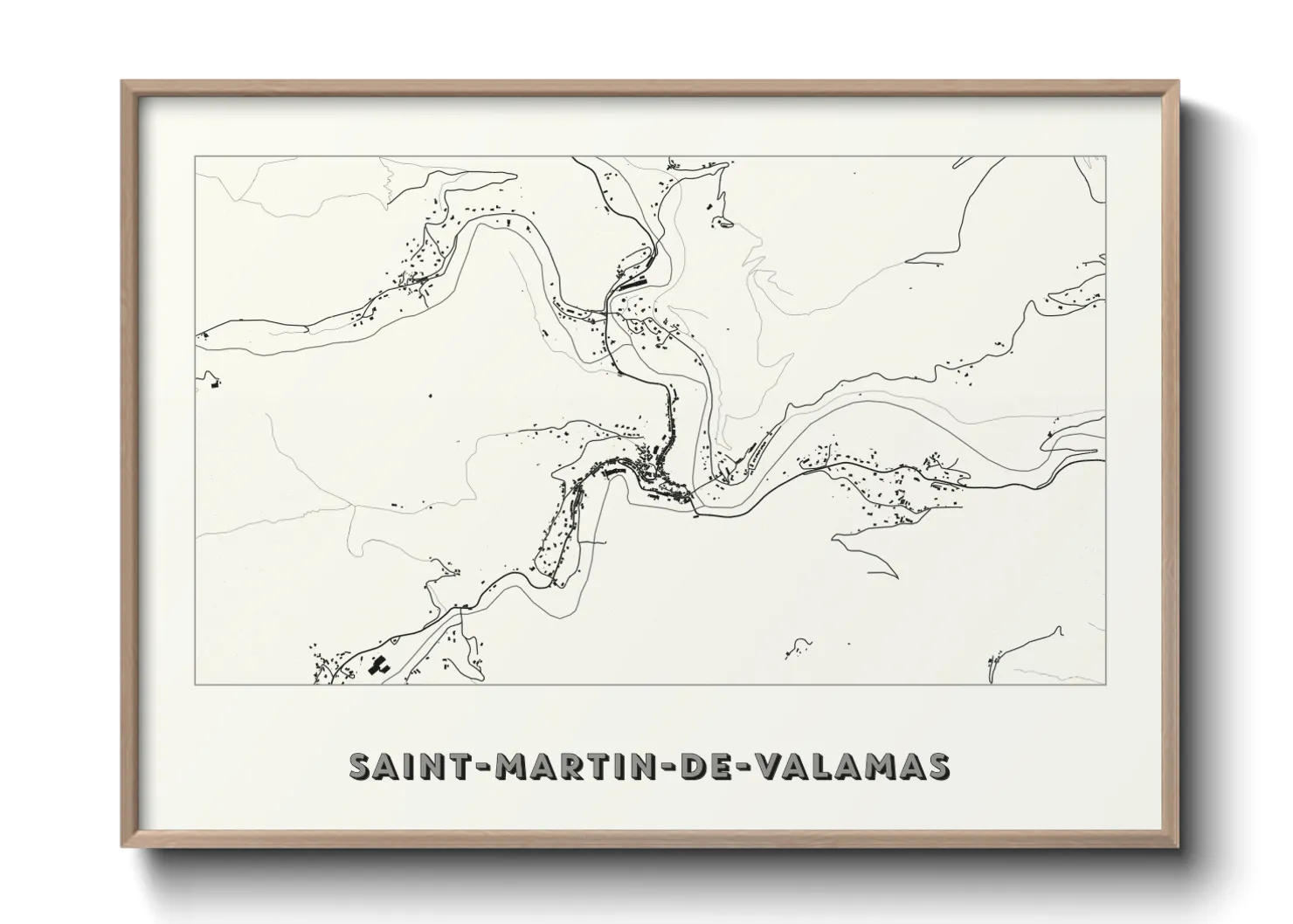 Une affiche de carte sur Saint-Martin-de-Valamas