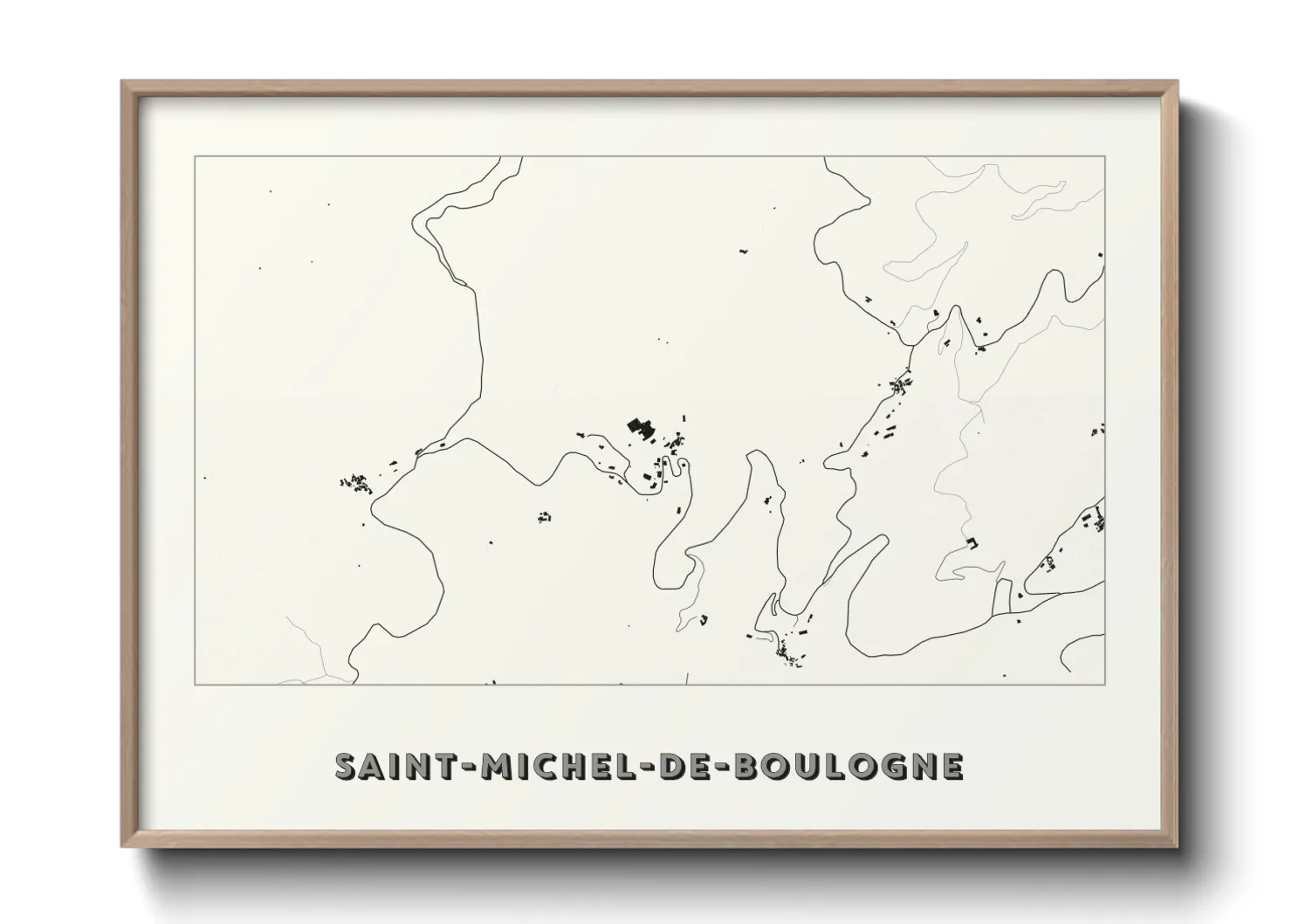 Une affiche de carte sur Saint-Michel-de-Boulogne