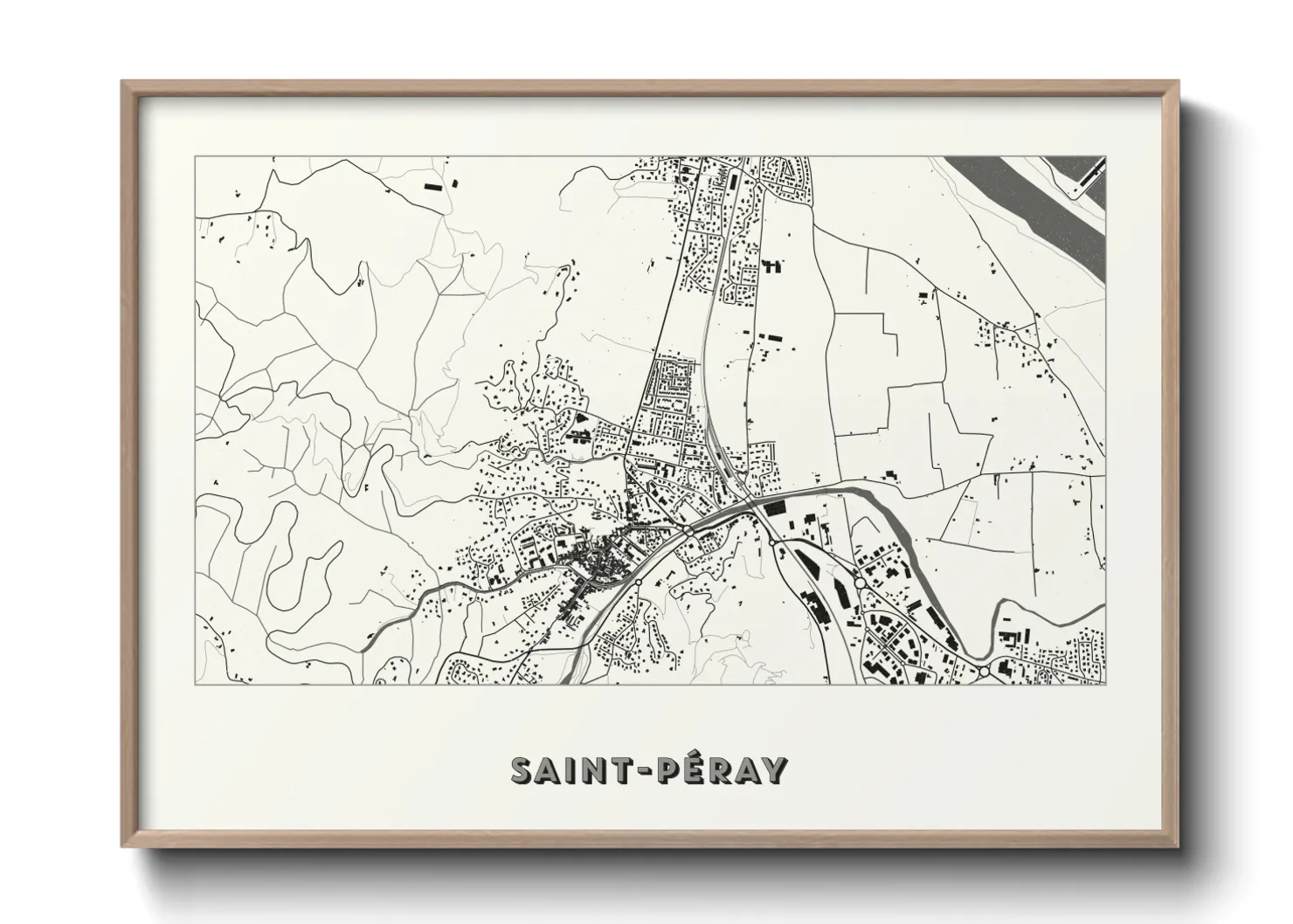 Une affiche de carte sur Saint-Péray