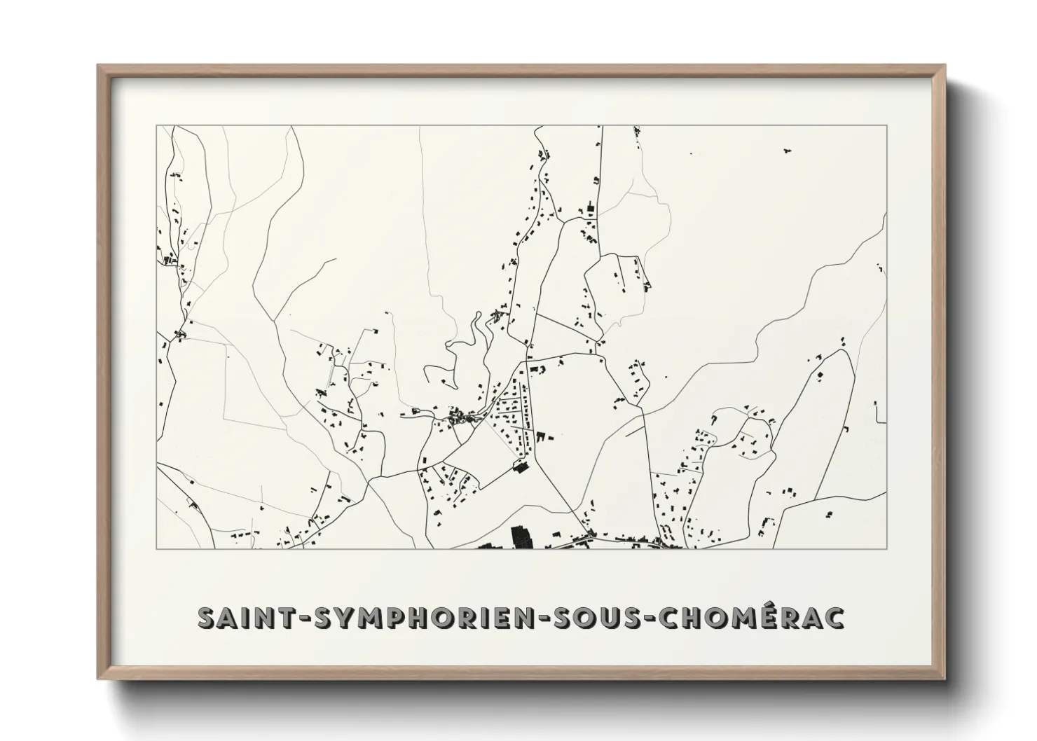 Une affiche de carte sur Saint-Symphorien-sous-Chomérac