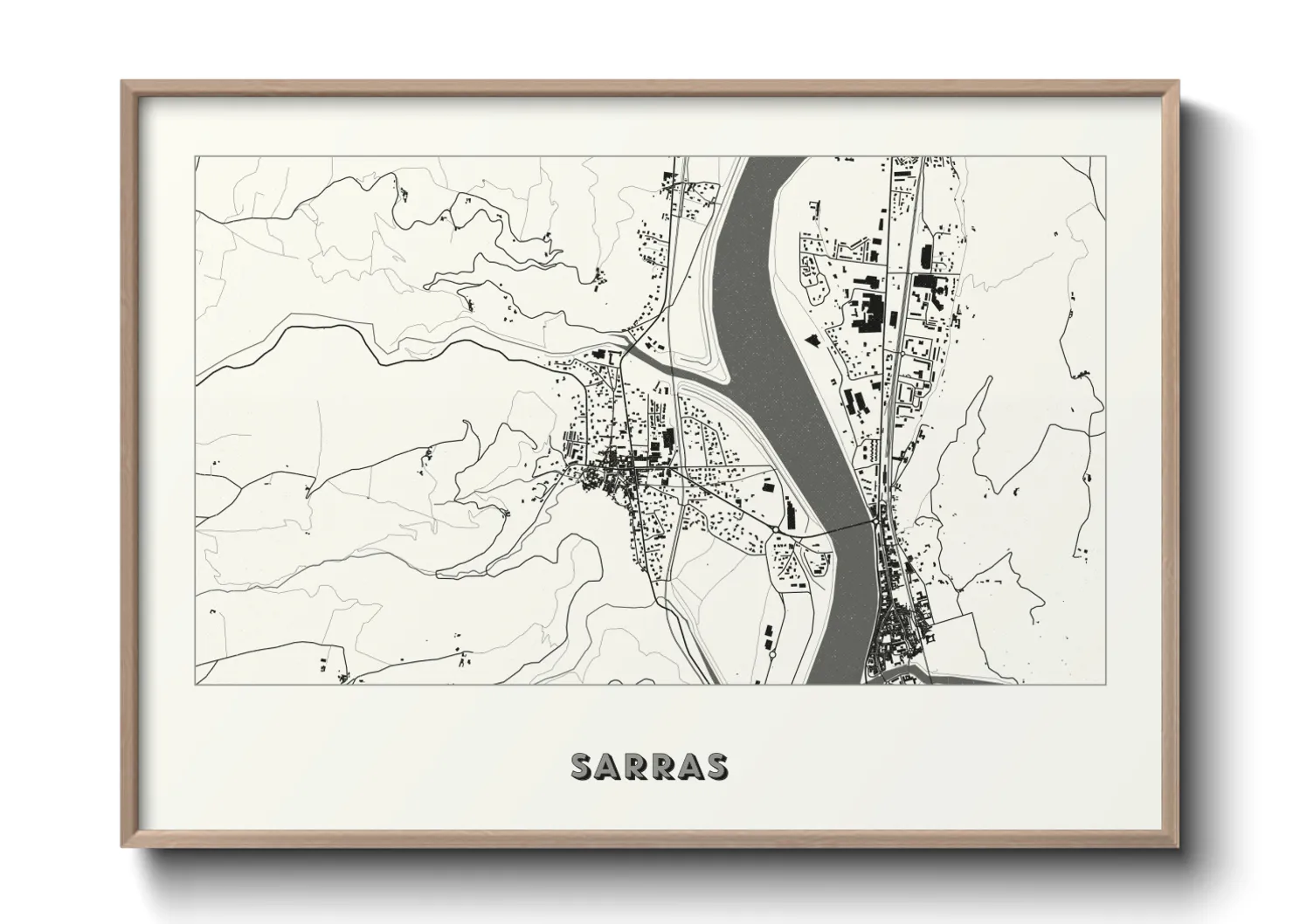 Une affiche de carte sur Sarras