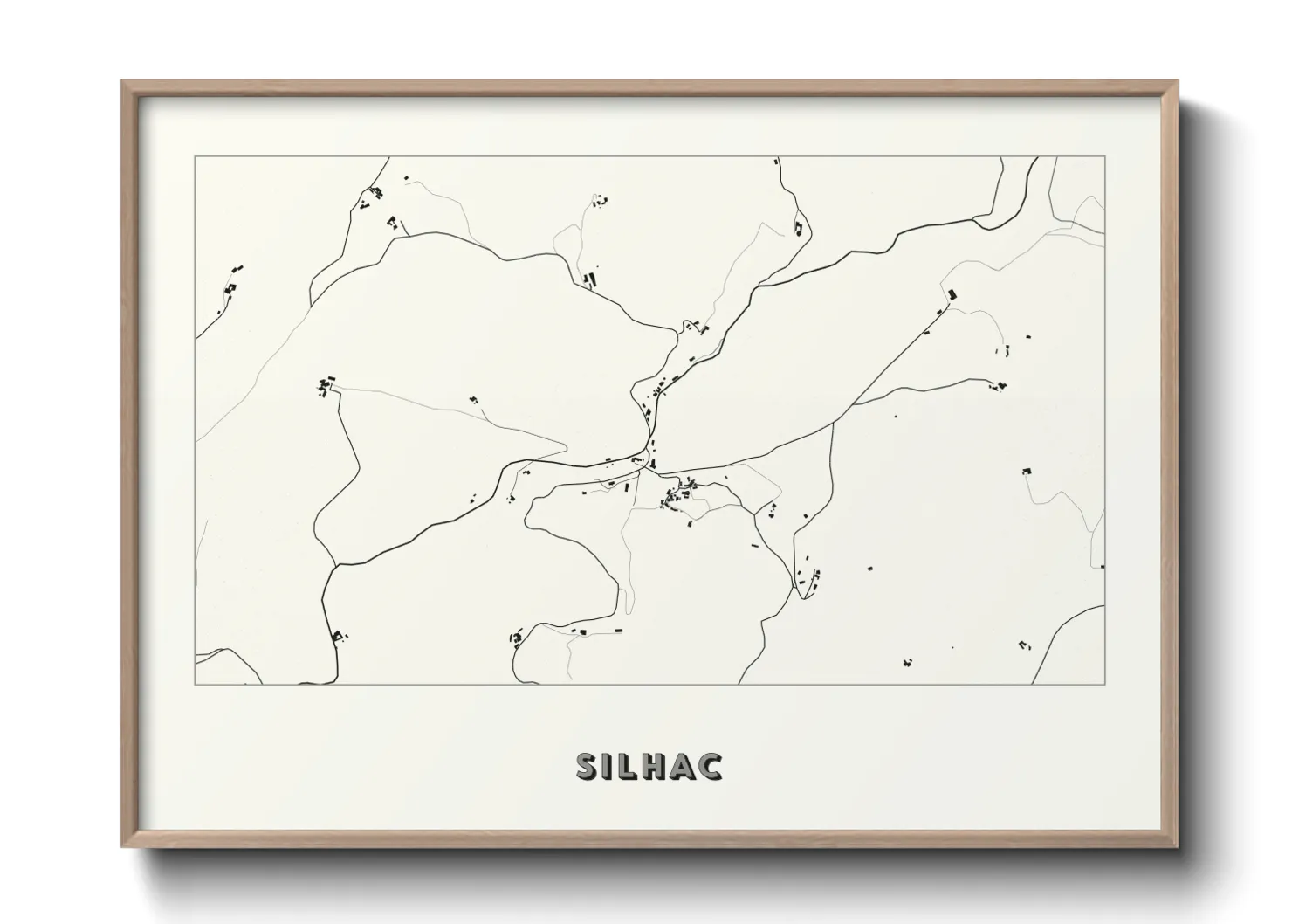Une affiche de carte sur Silhac