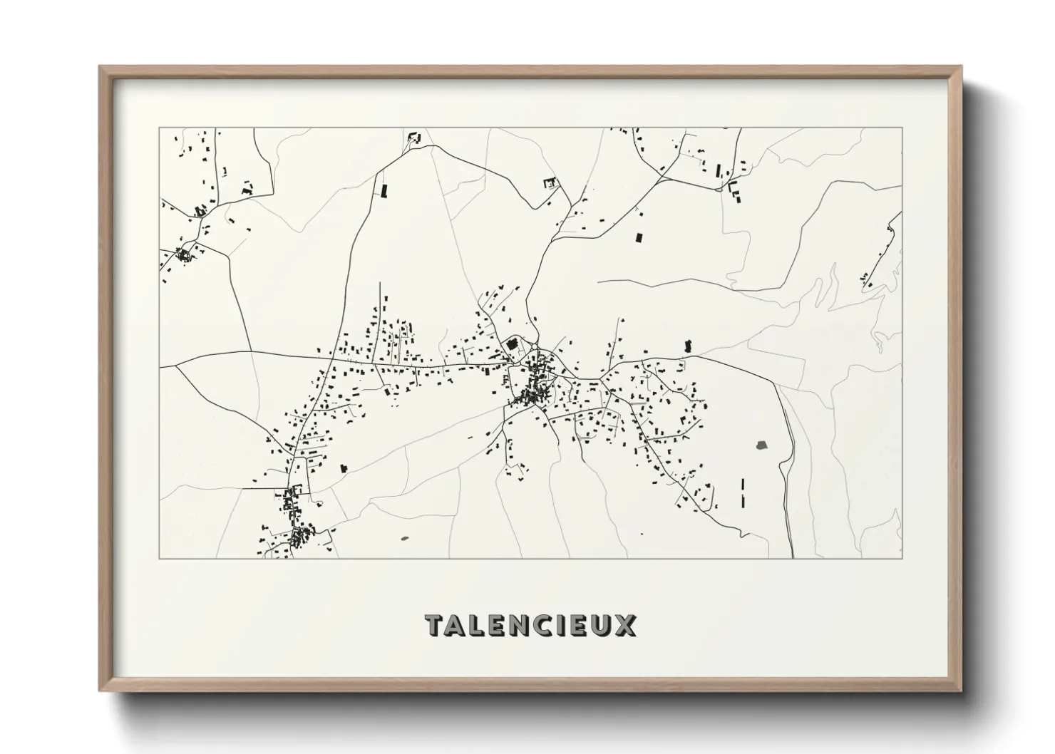 Une affiche de carte sur Talencieux