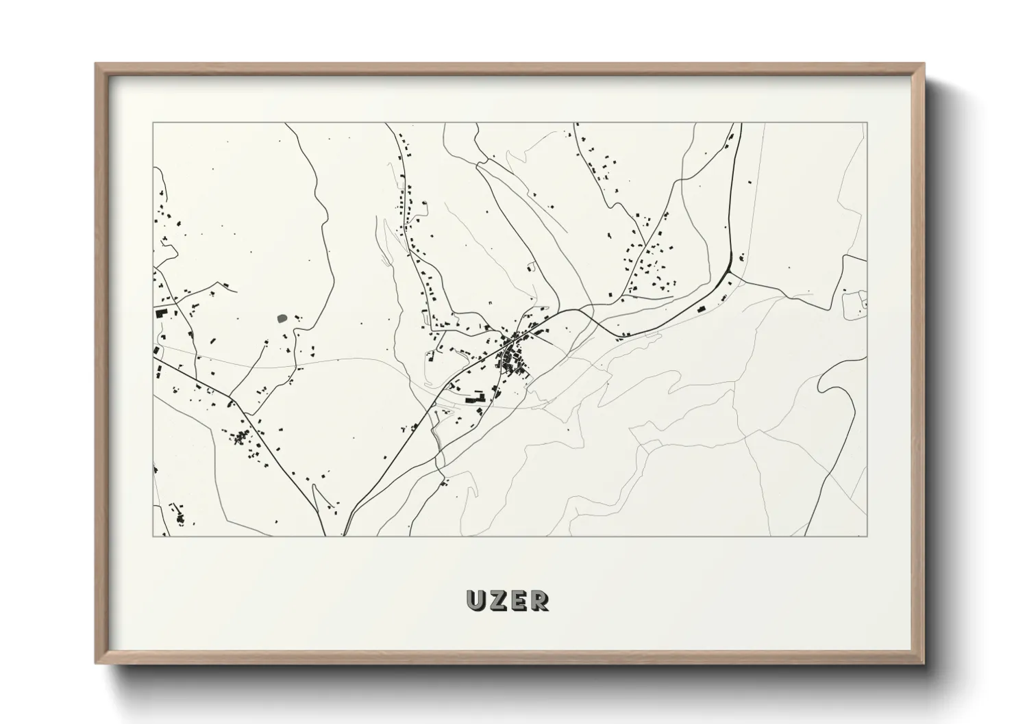 Une affiche de carte sur Uzer