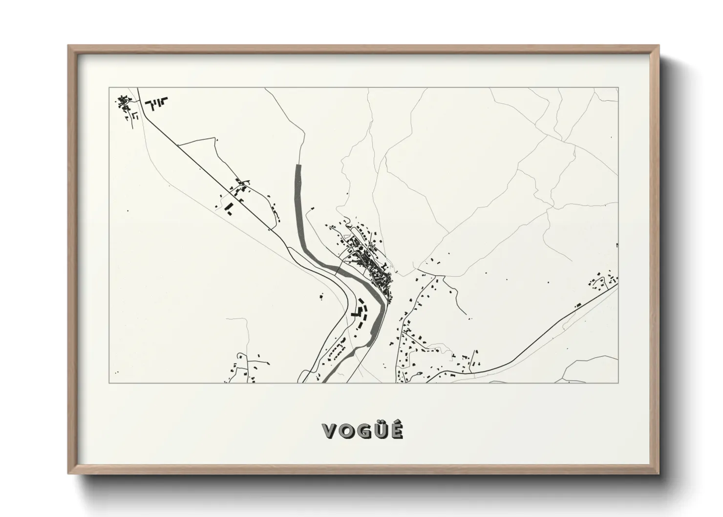 Une affiche de carte sur Vogüé