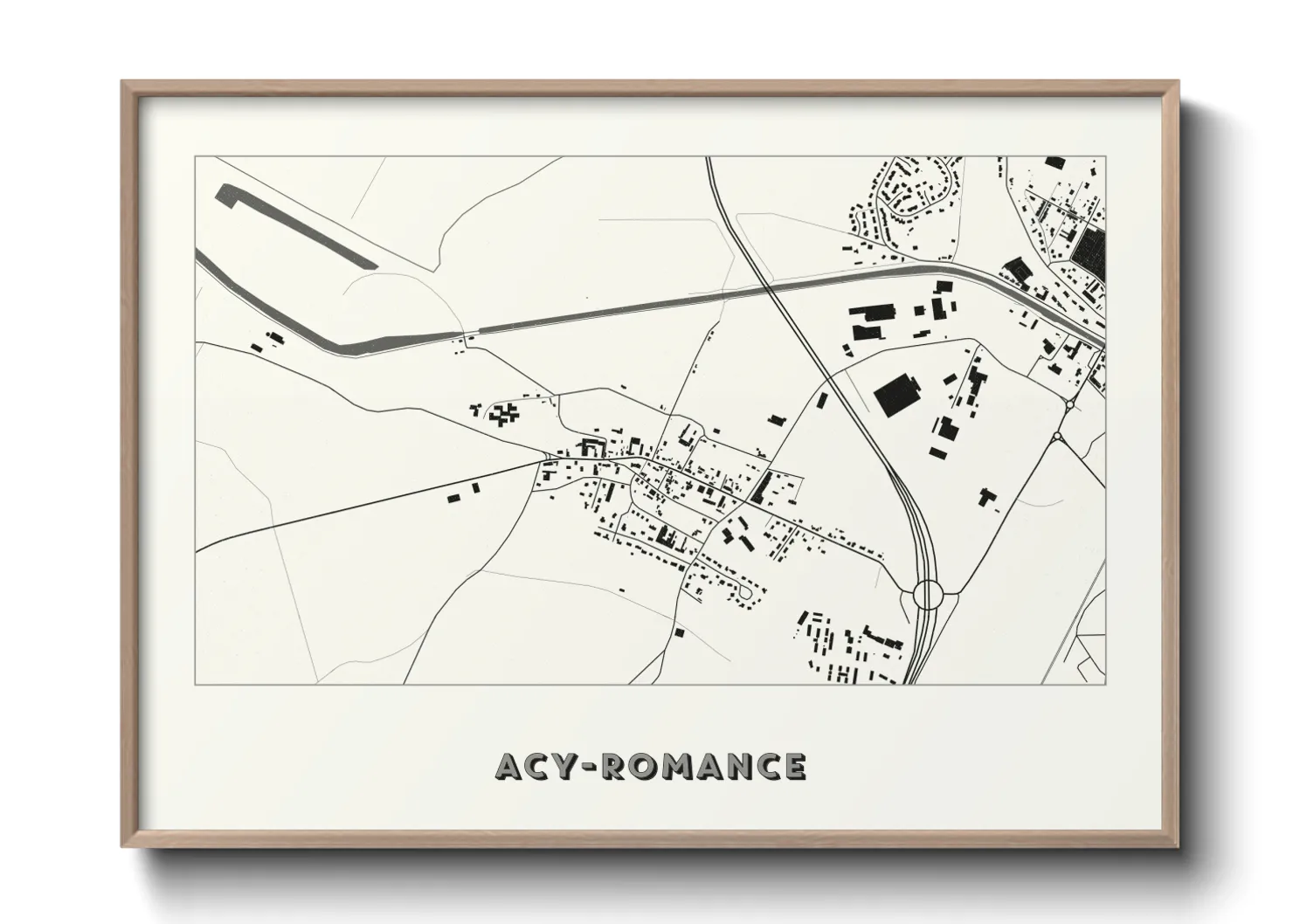 Une affiche de carte sur Acy-Romance