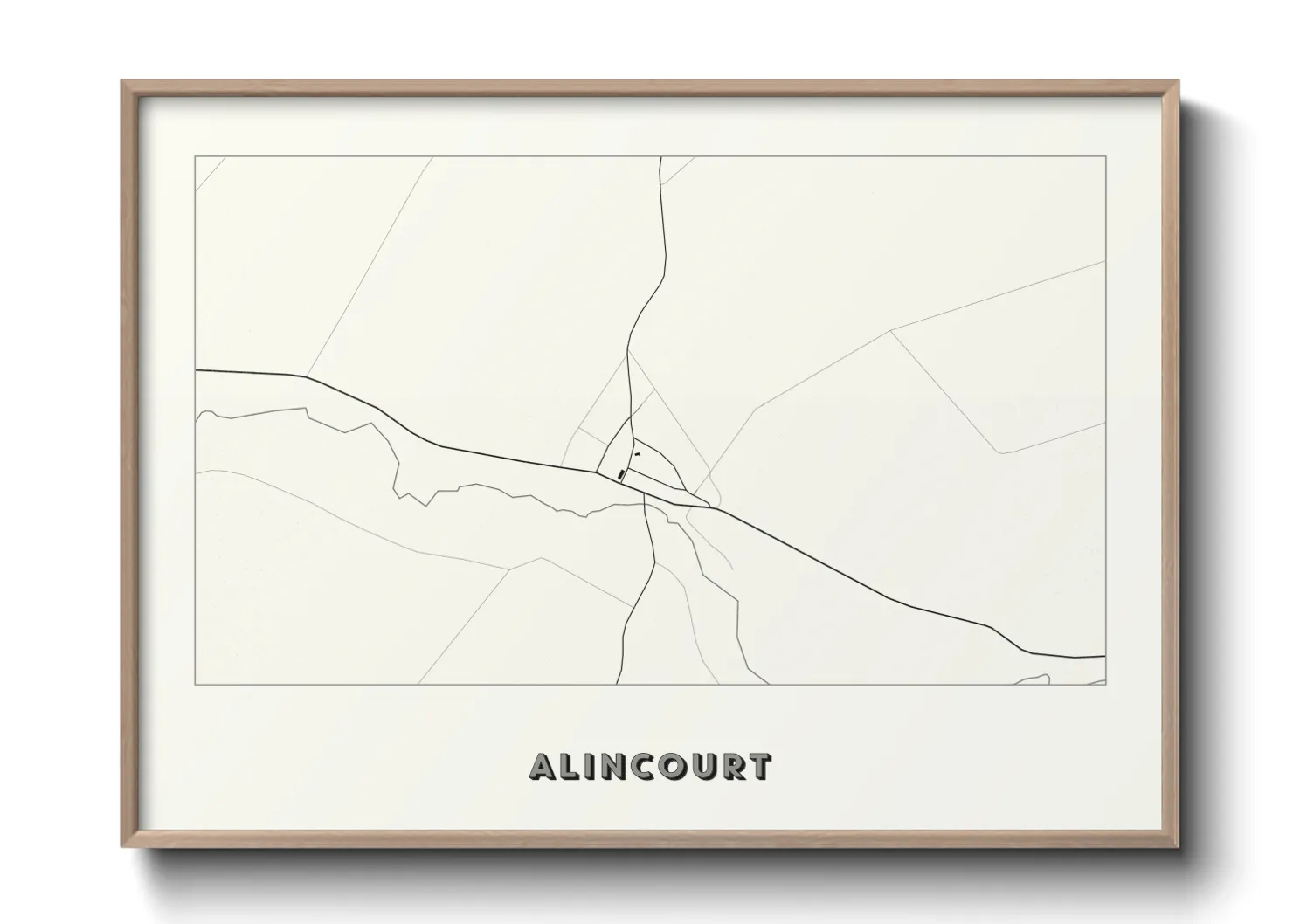Une affiche de carte sur Alincourt