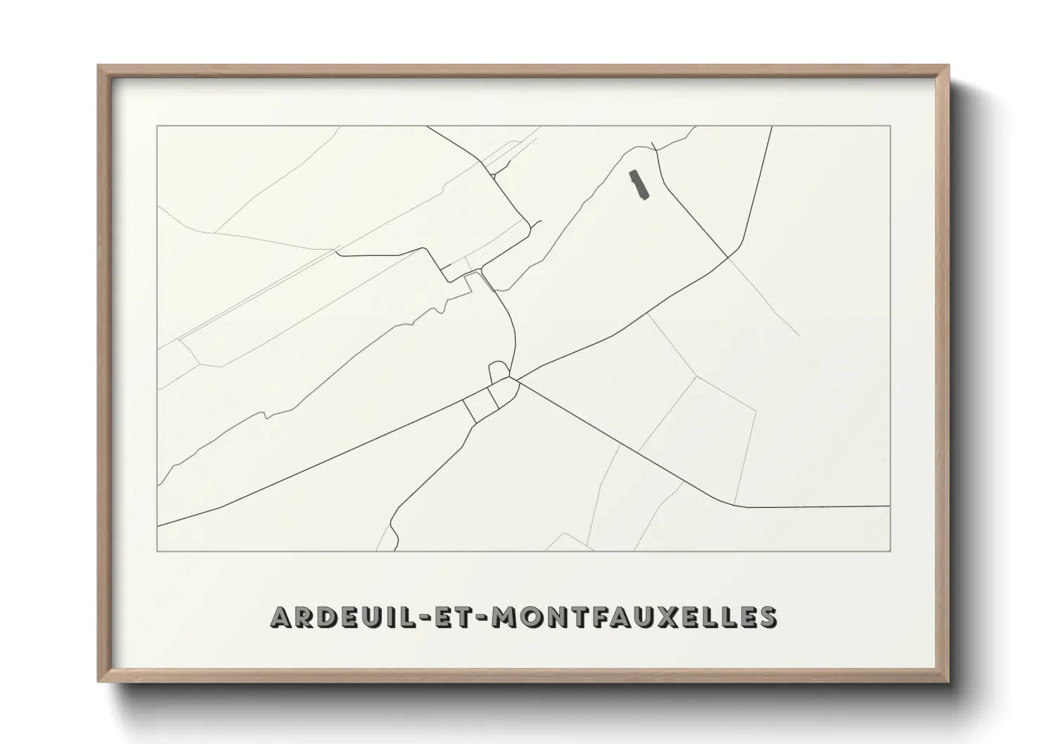 Une affiche de carte sur Ardeuil-et-Montfauxelles