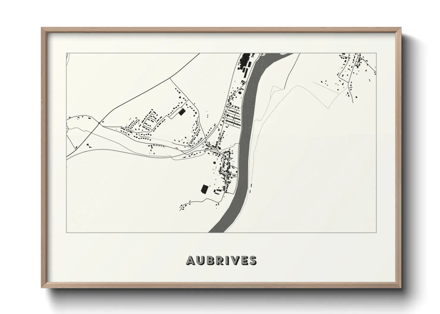 Une affiche de carte sur Aubrives