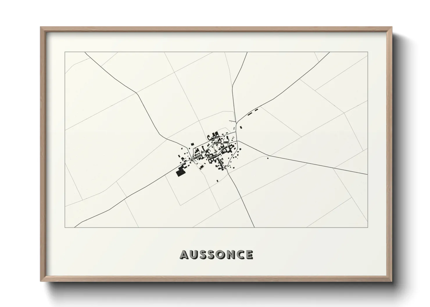Une affiche de carte sur Aussonce