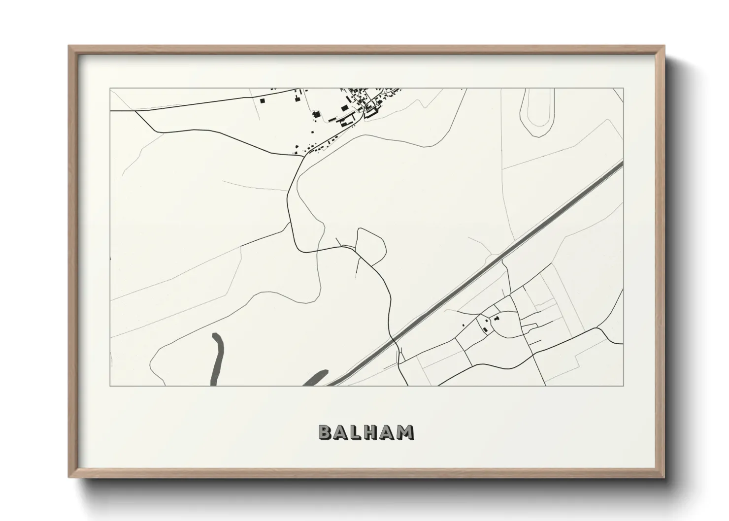 Une affiche de carte sur Balham