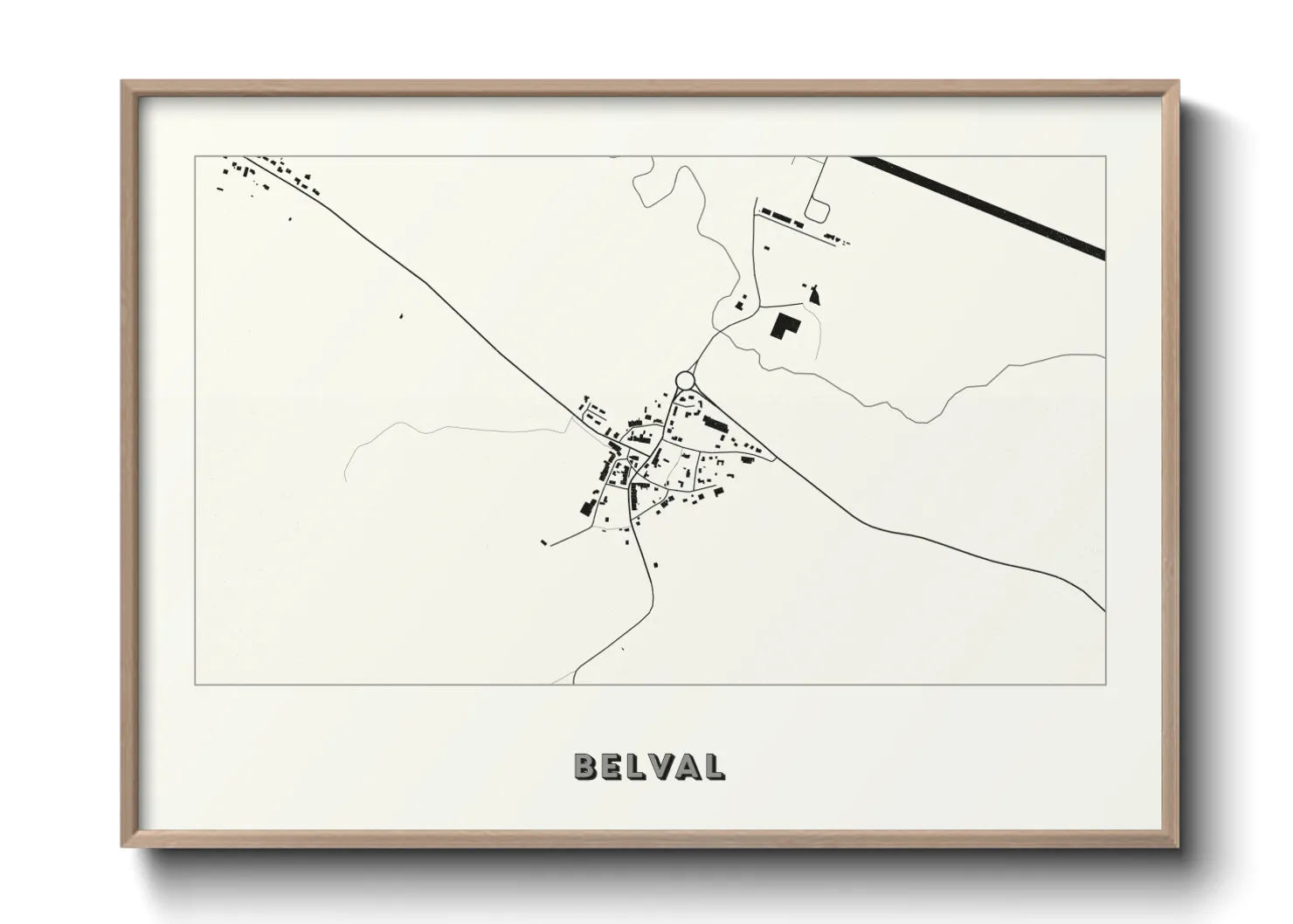 Une affiche de carte sur Belval