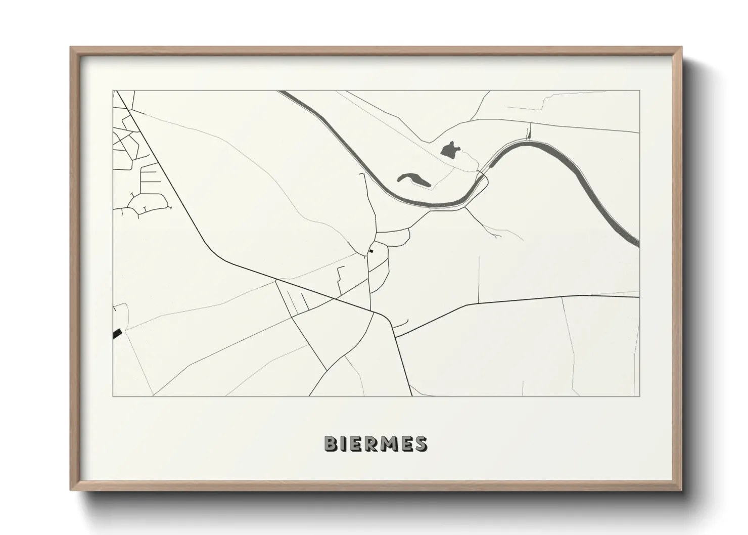 Une affiche de carte sur Biermes