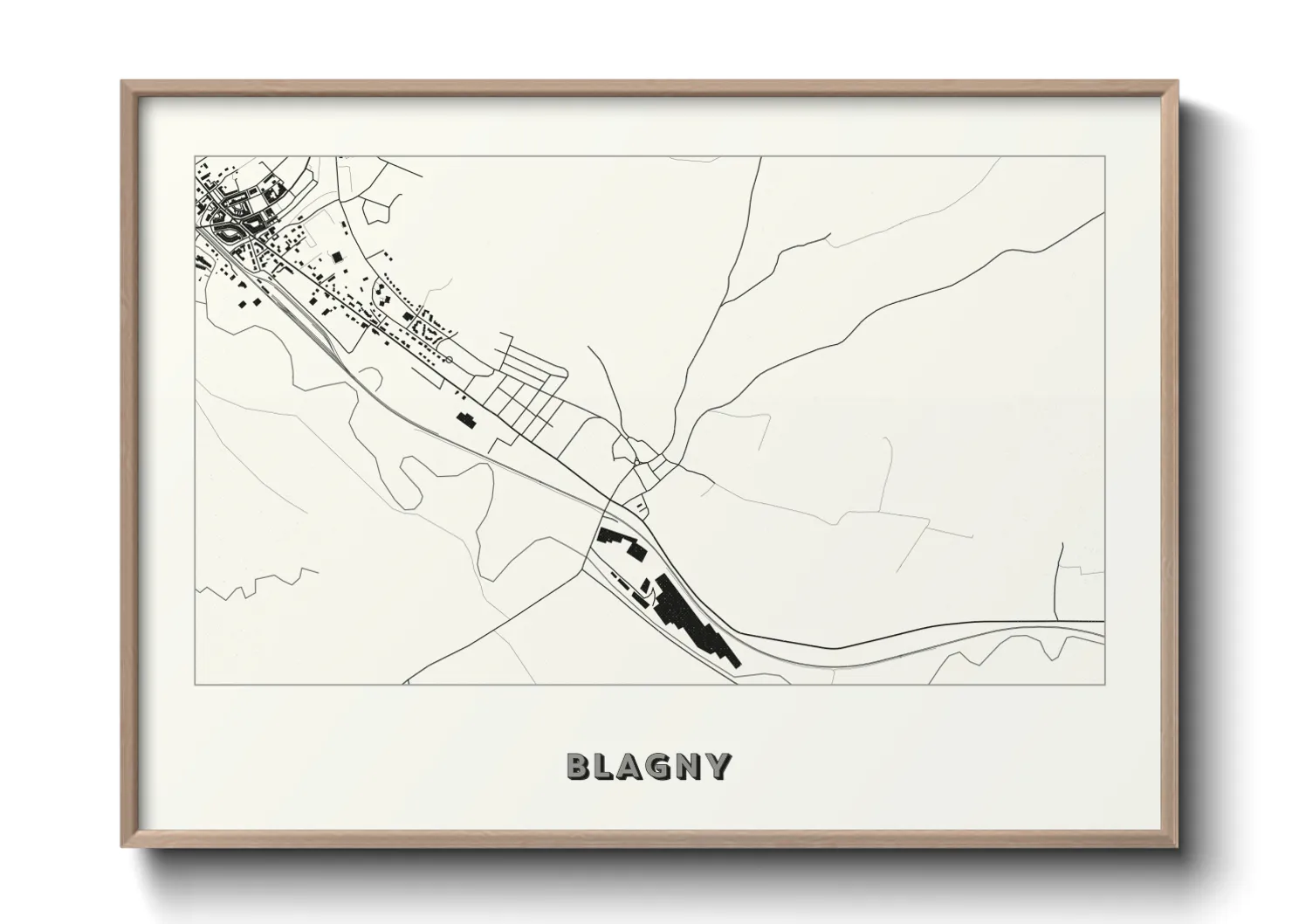 Une affiche de carte sur Blagny
