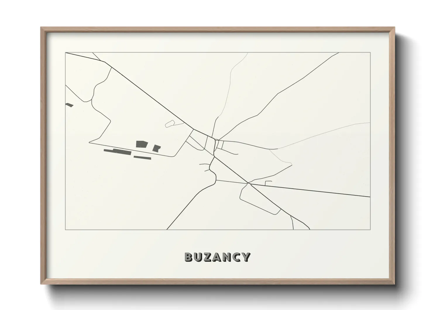Une affiche de carte sur Buzancy