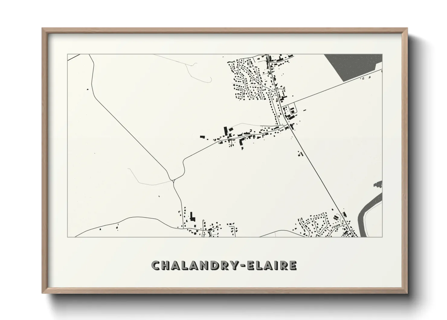 Une affiche de carte sur Chalandry-Elaire