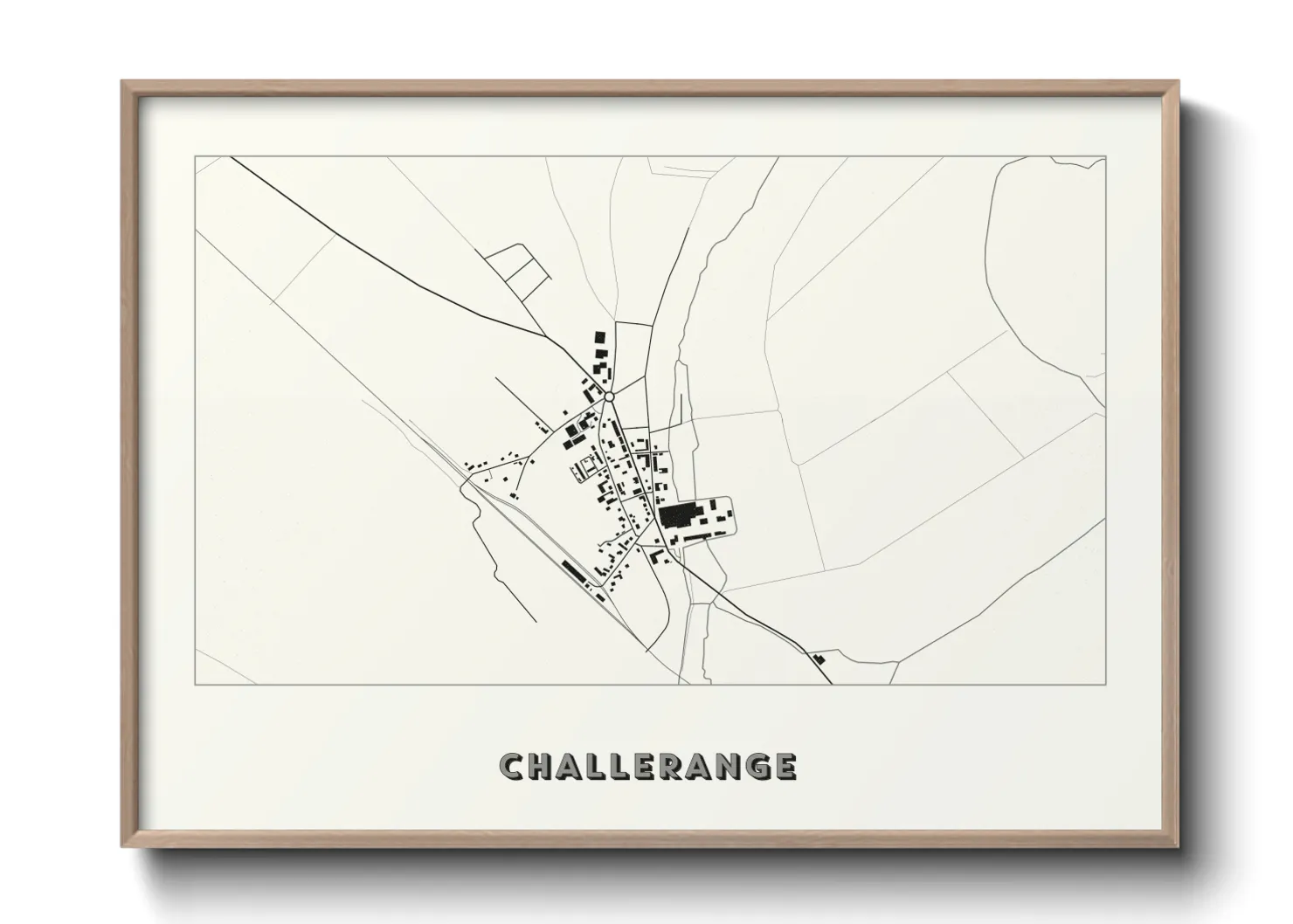 Une affiche de carte sur Challerange