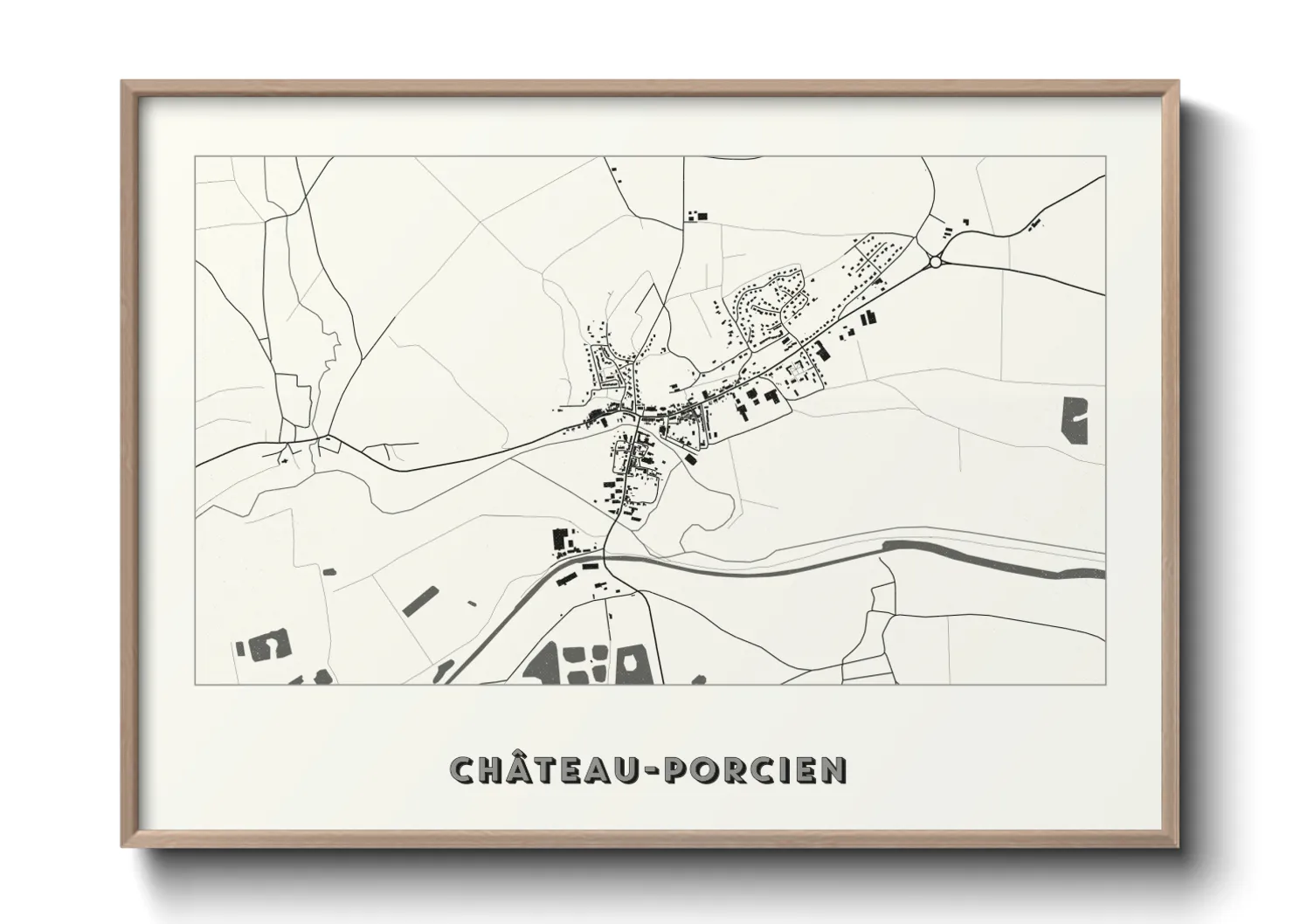 Une affiche de carte sur Château-Porcien