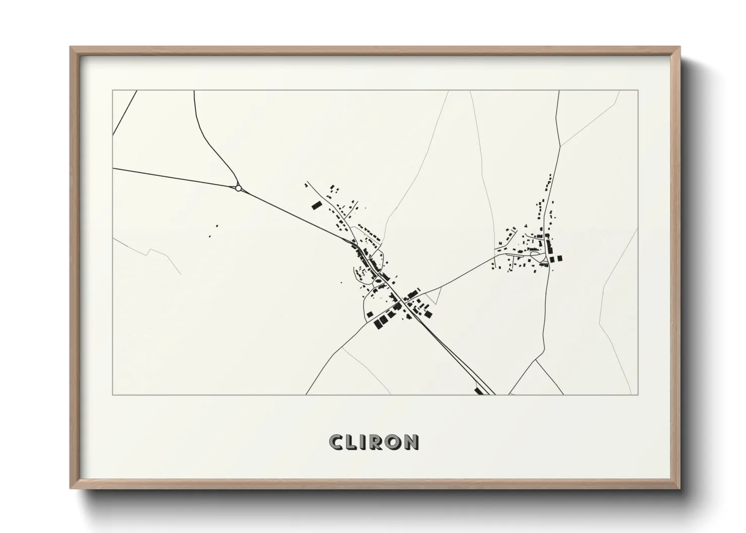 Une affiche de carte sur Cliron