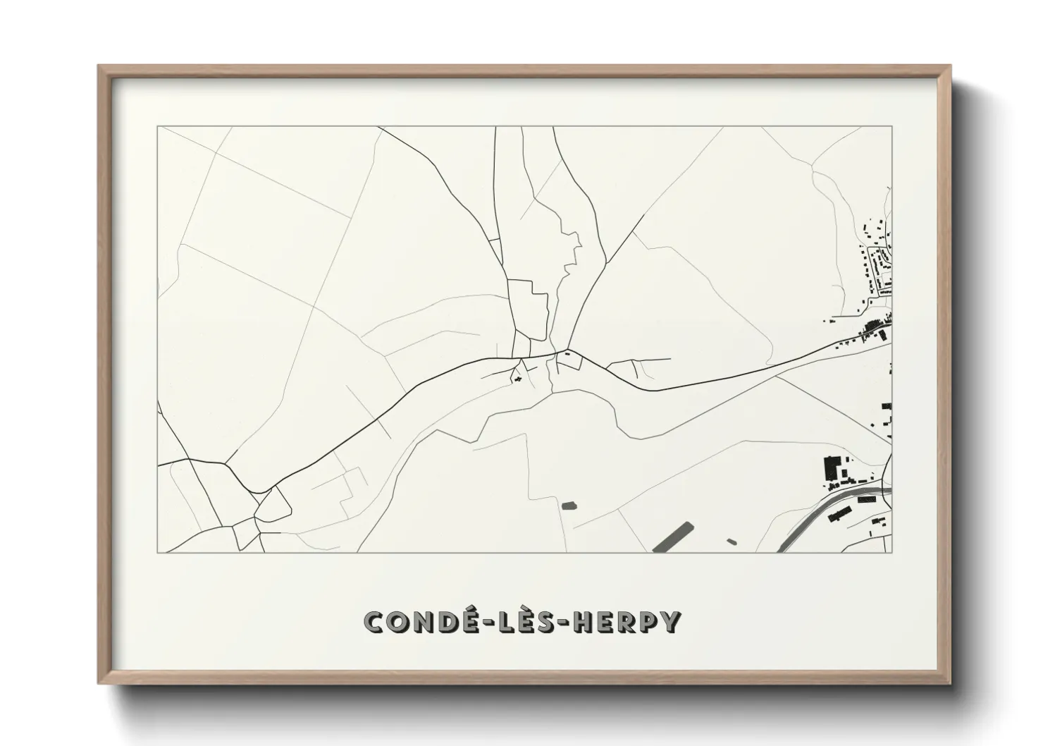 Une affiche de carte sur Condé-lès-Herpy