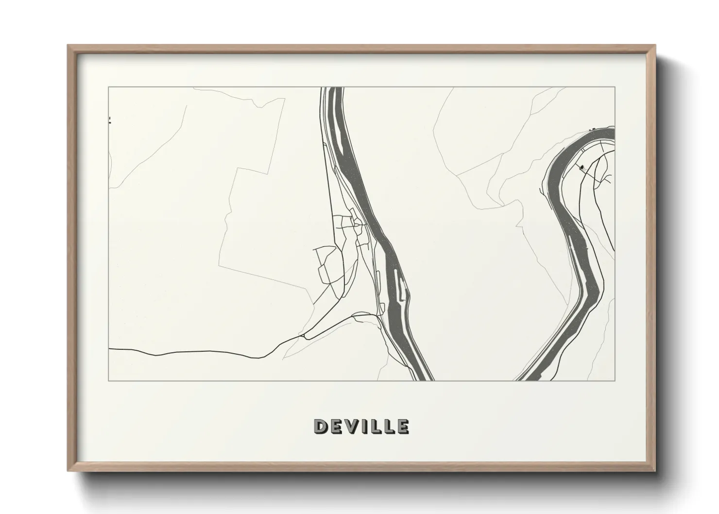 Une affiche de carte sur Deville