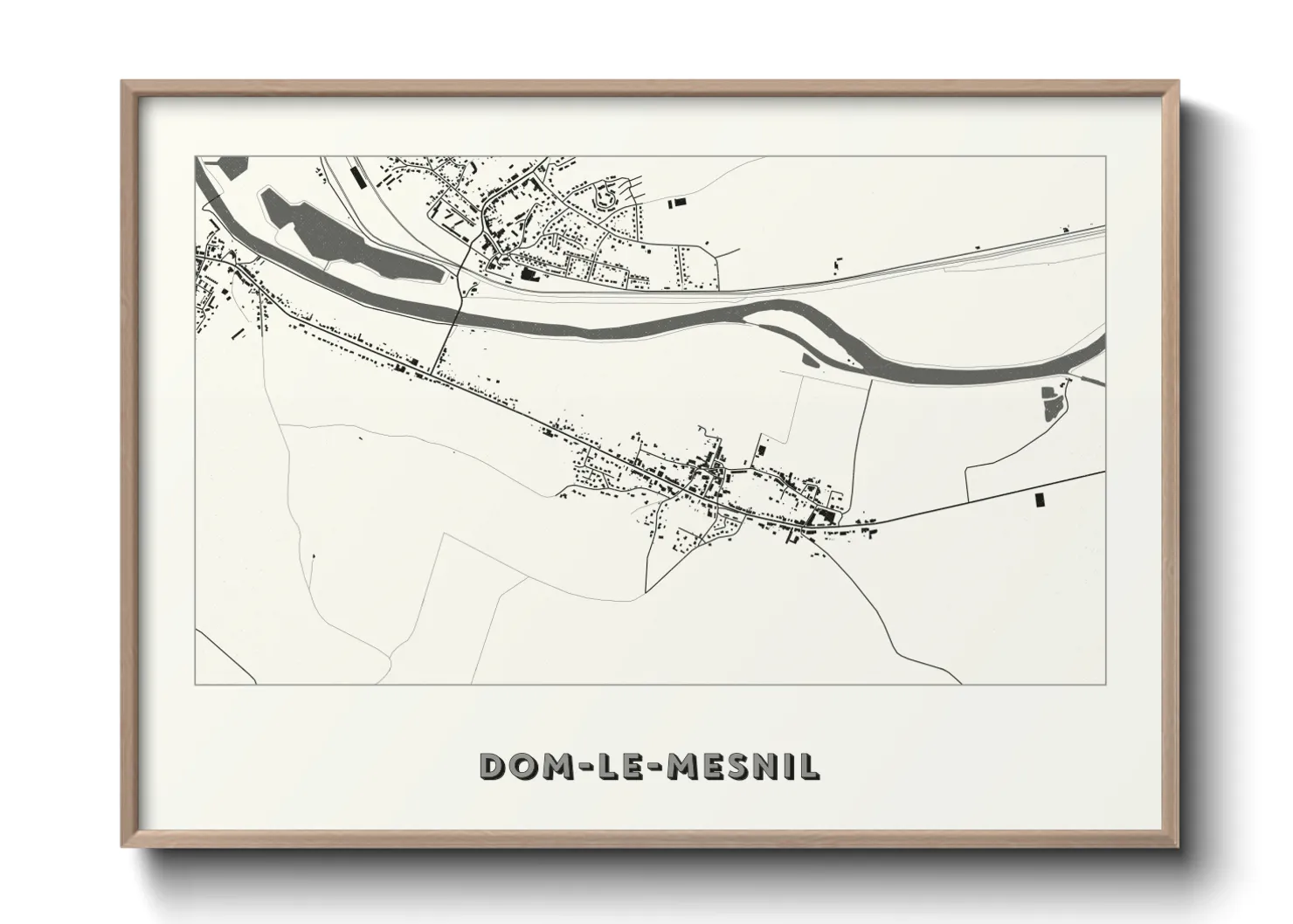 Une affiche de carte sur Dom-le-Mesnil