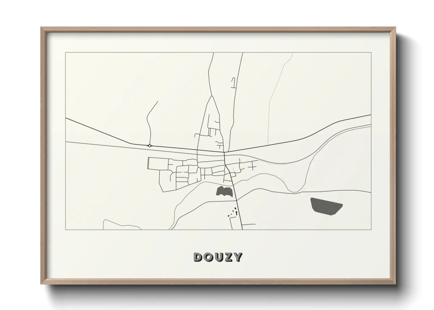 Une affiche de carte sur Douzy