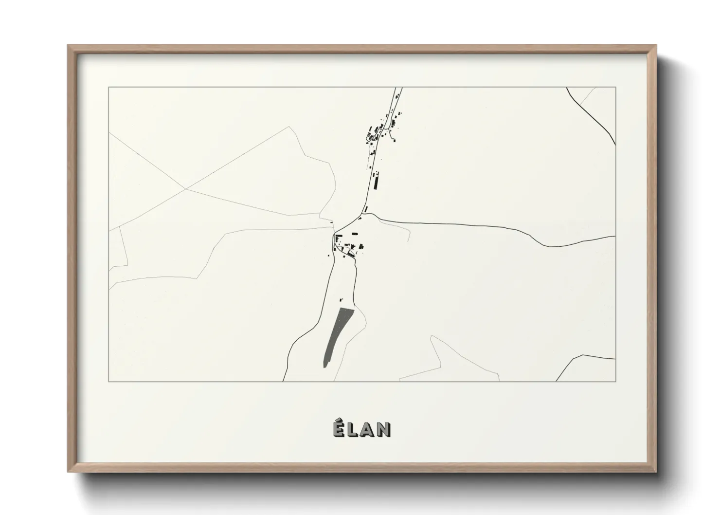 Une affiche de carte sur Élan