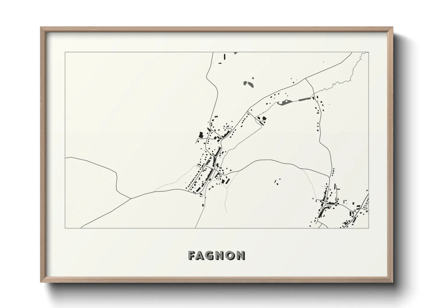Une affiche de carte sur Fagnon