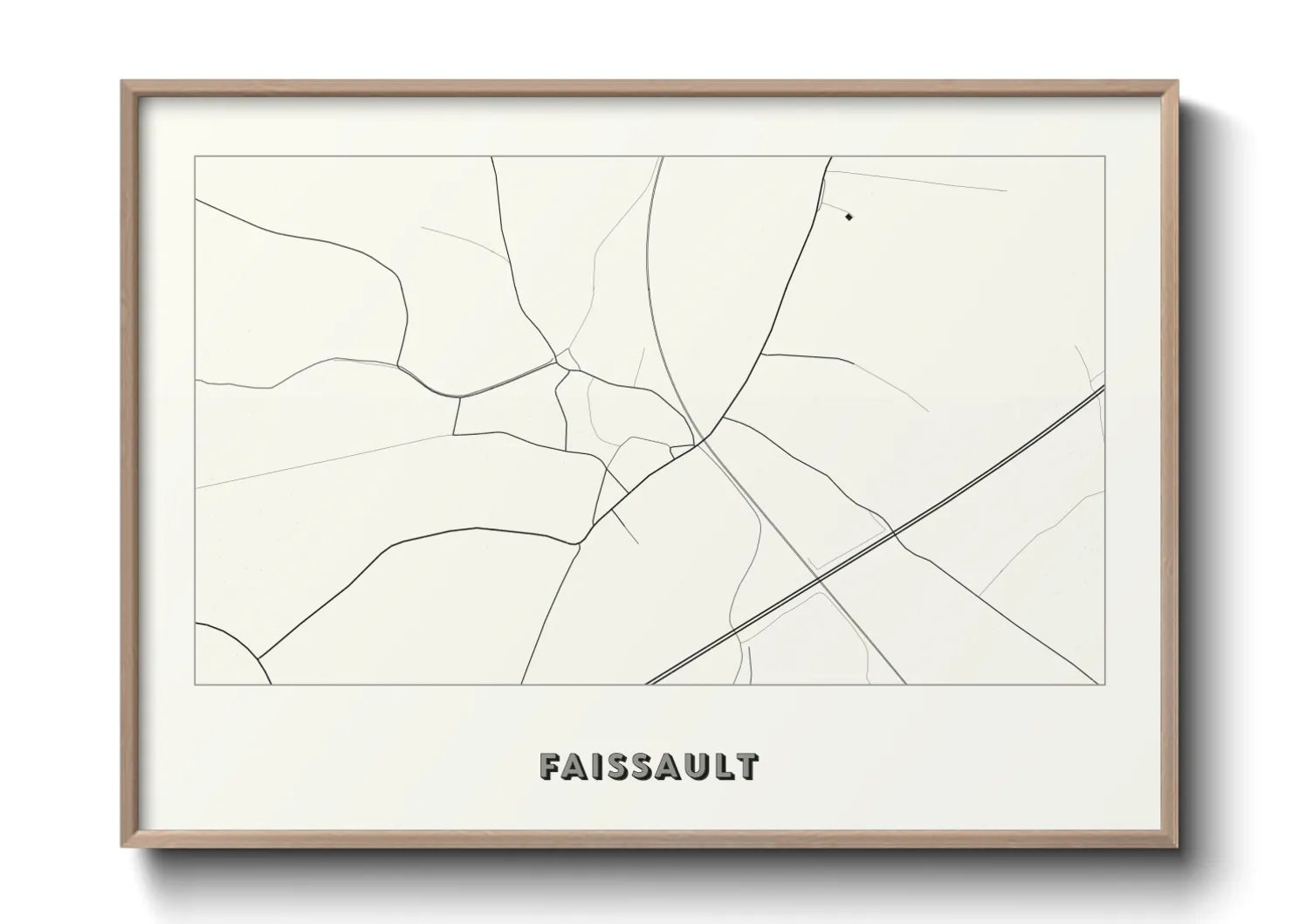 Une affiche de carte sur Faissault
