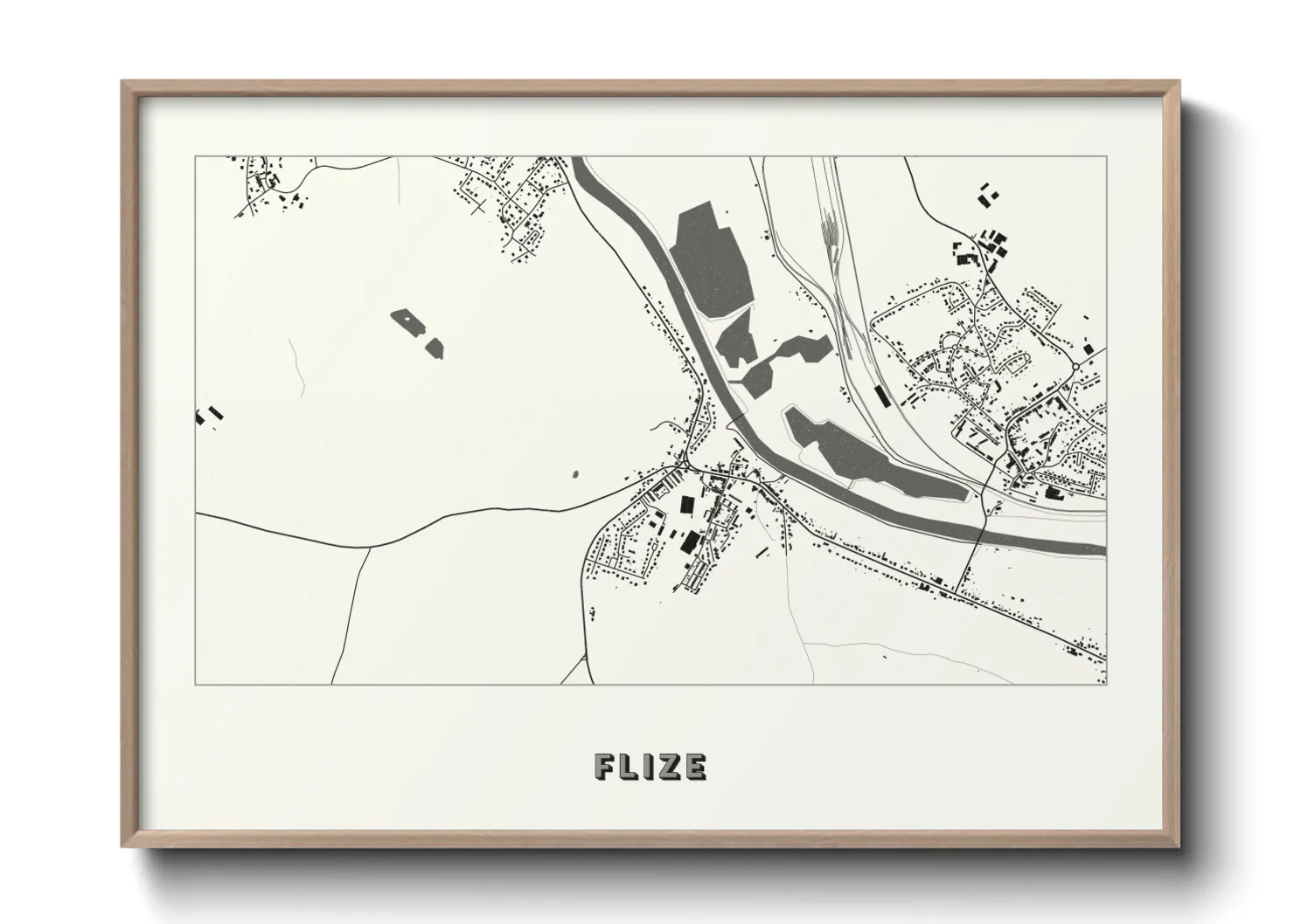 Une affiche de carte sur Flize