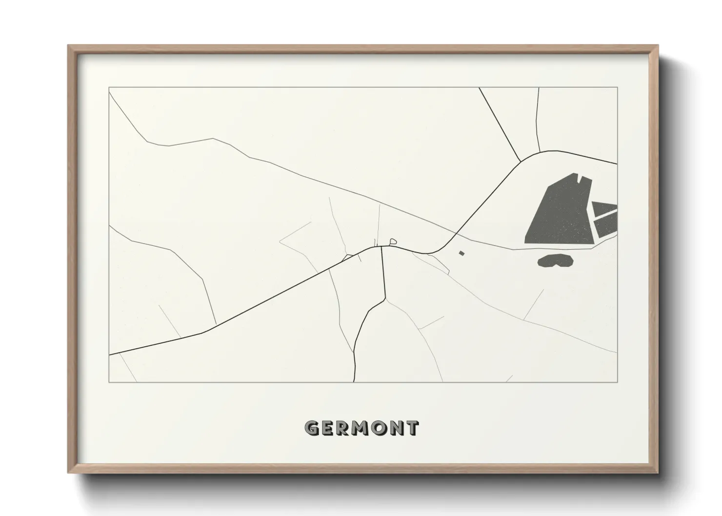 Une affiche de carte sur Germont