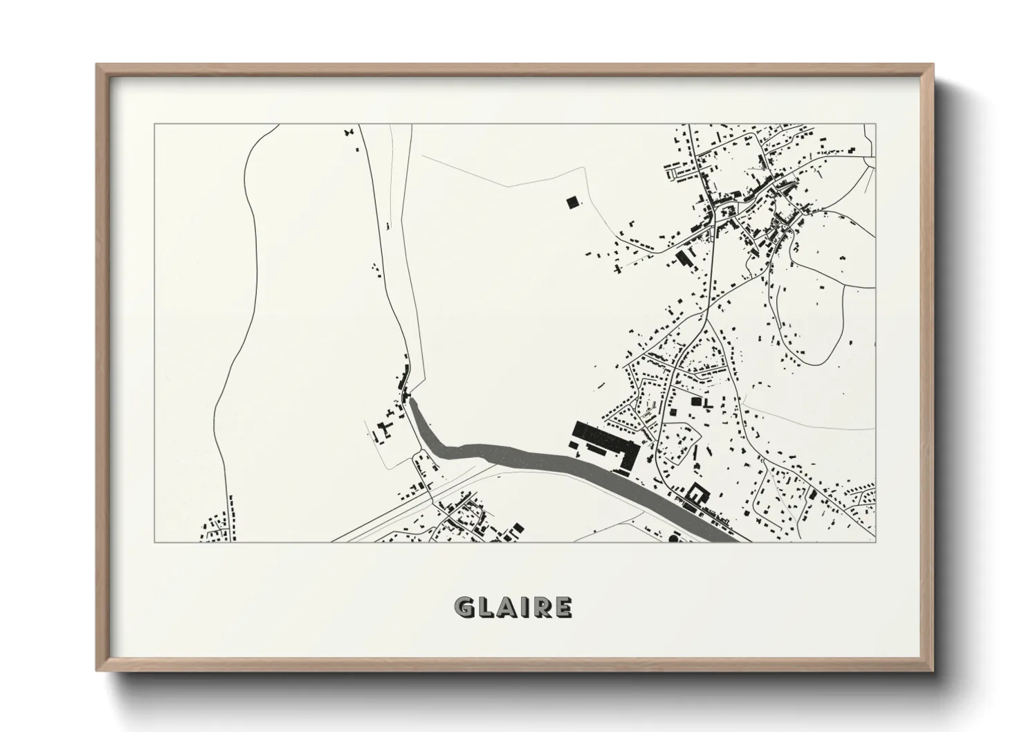 Une affiche de carte sur Glaire