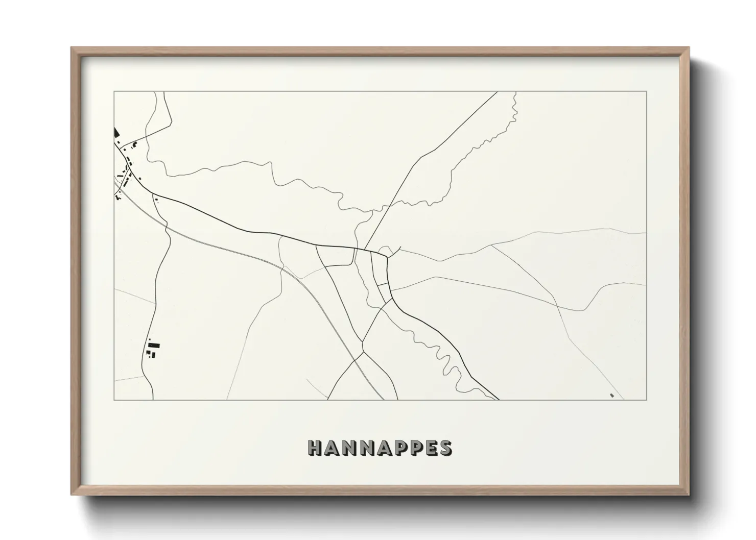 Une affiche de carte sur Hannappes