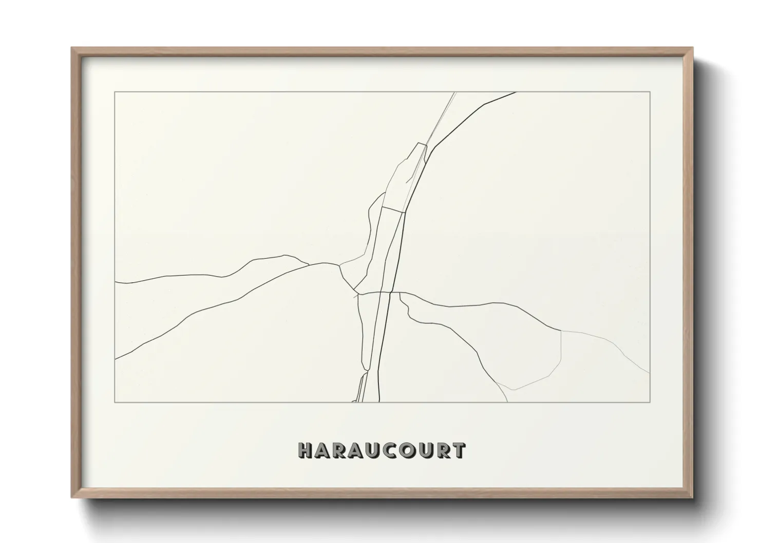 Une affiche de carte sur Haraucourt