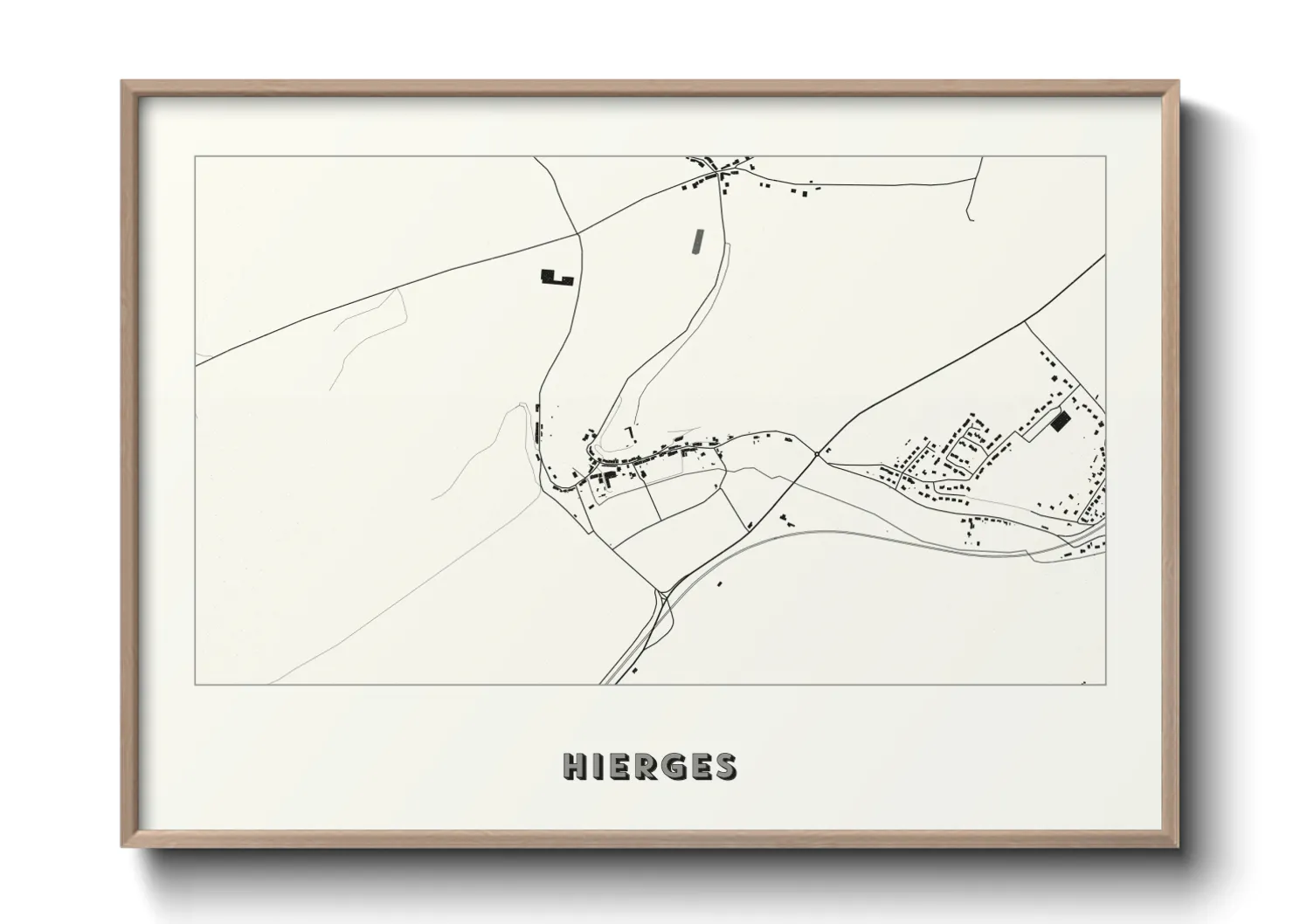 Une affiche de carte sur Hierges