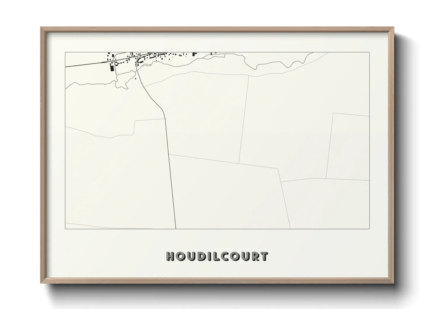 Une affiche de carte sur Houdilcourt