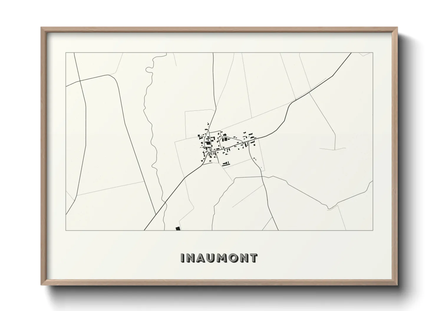 Une affiche de carte sur Inaumont
