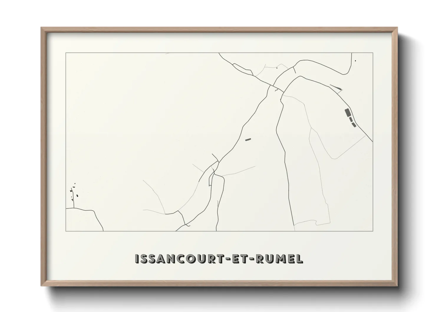 Une affiche de carte sur Issancourt-et-Rumel