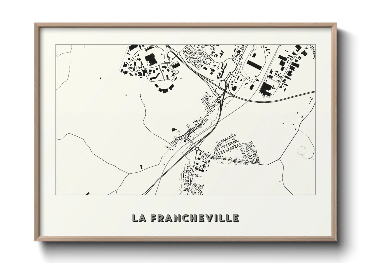 Une affiche de carte sur La Francheville
