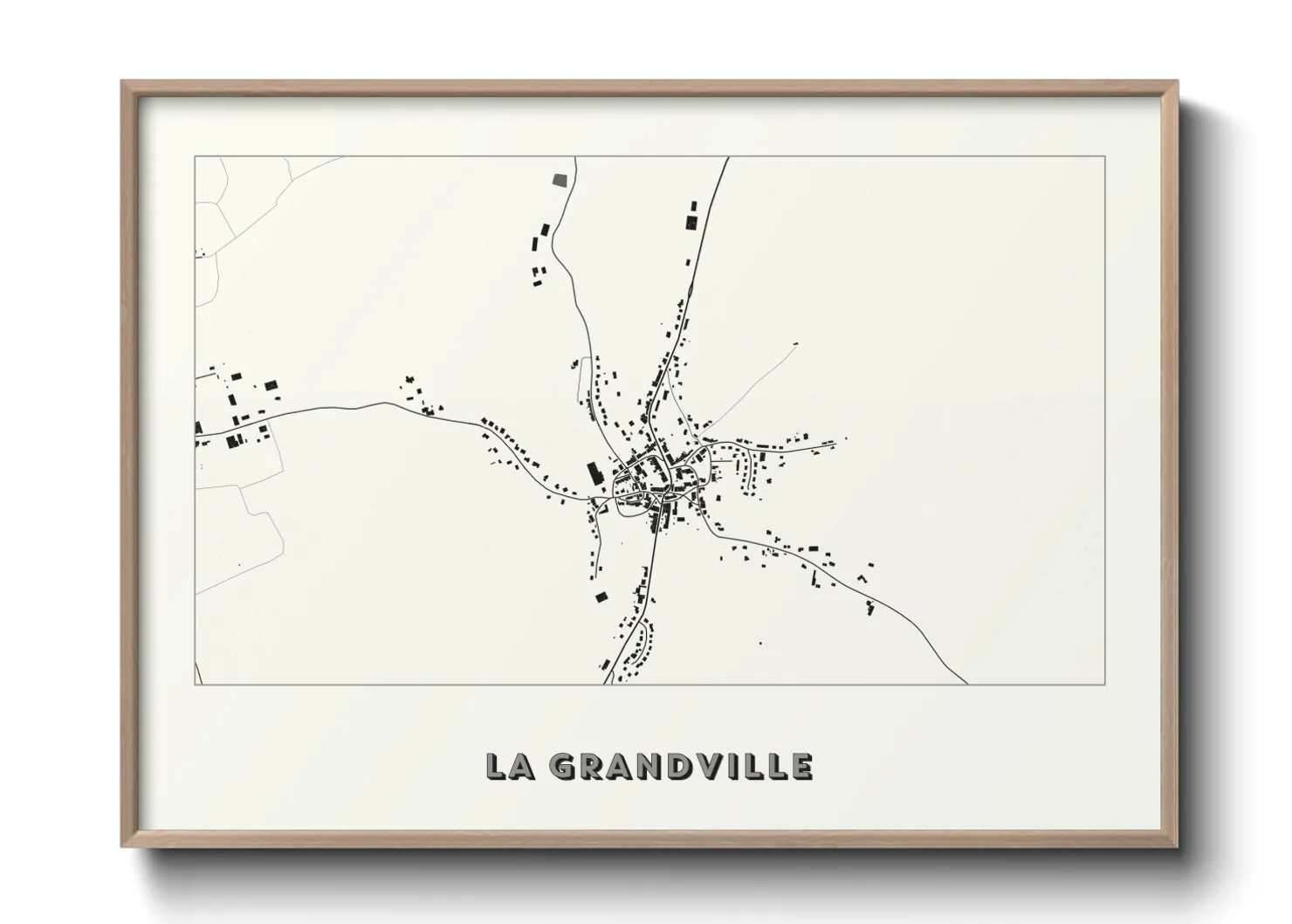 Une affiche de carte sur La Grandville