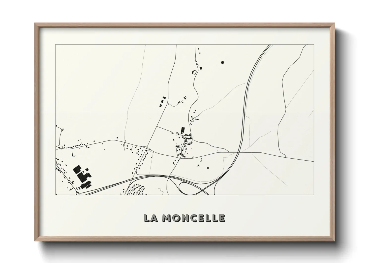 Une affiche de carte sur La Moncelle