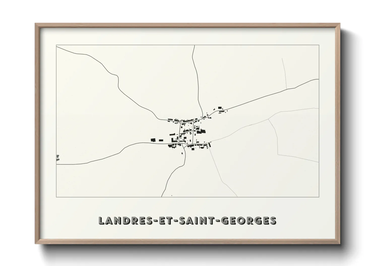 Une affiche de carte sur Landres-et-Saint-Georges