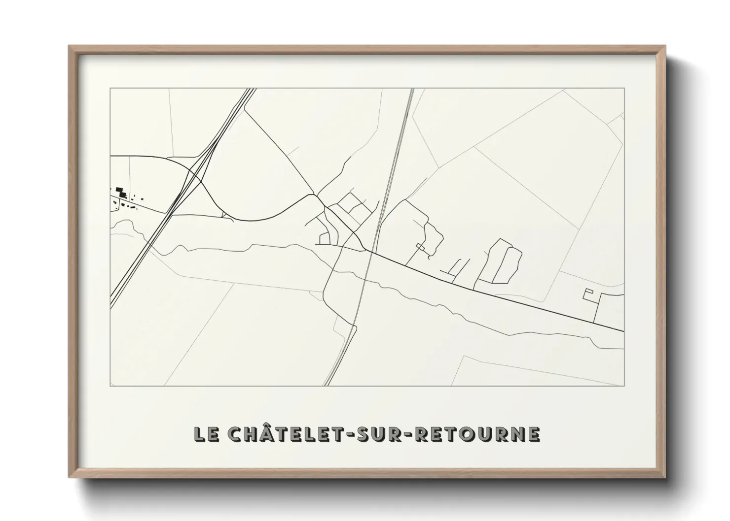 Une affiche de carte sur Le Châtelet-sur-Retourne