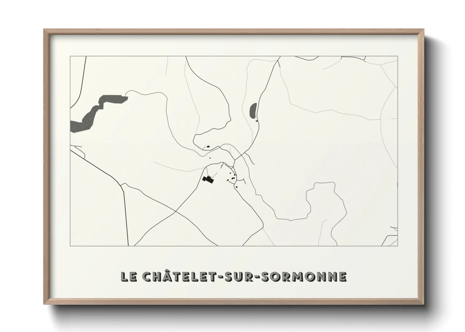 Une affiche de carte sur Le Châtelet-sur-Sormonne