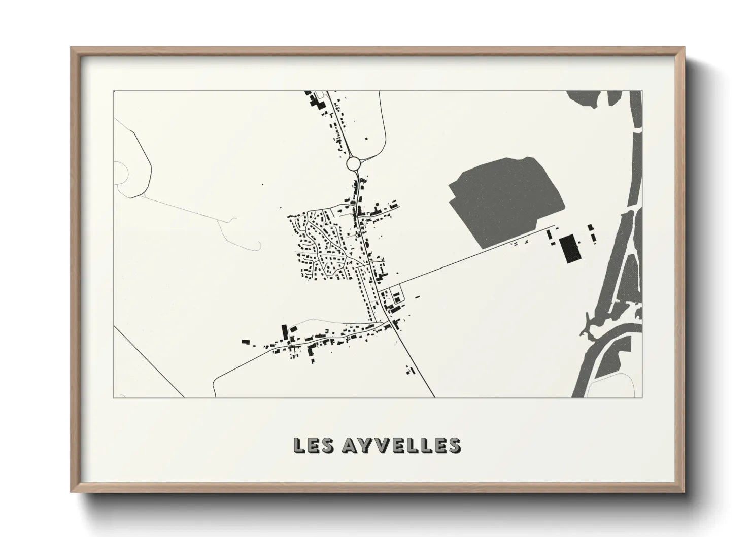 Une affiche de carte sur Les Ayvelles